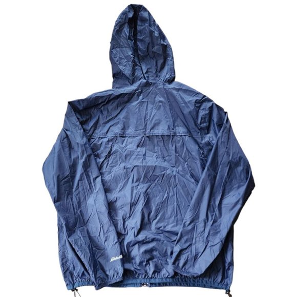 Eddie Bauer Jacket Men's Size XL Blue Windbreaker Hooded Pockets Zipped - Picture 3 of 14